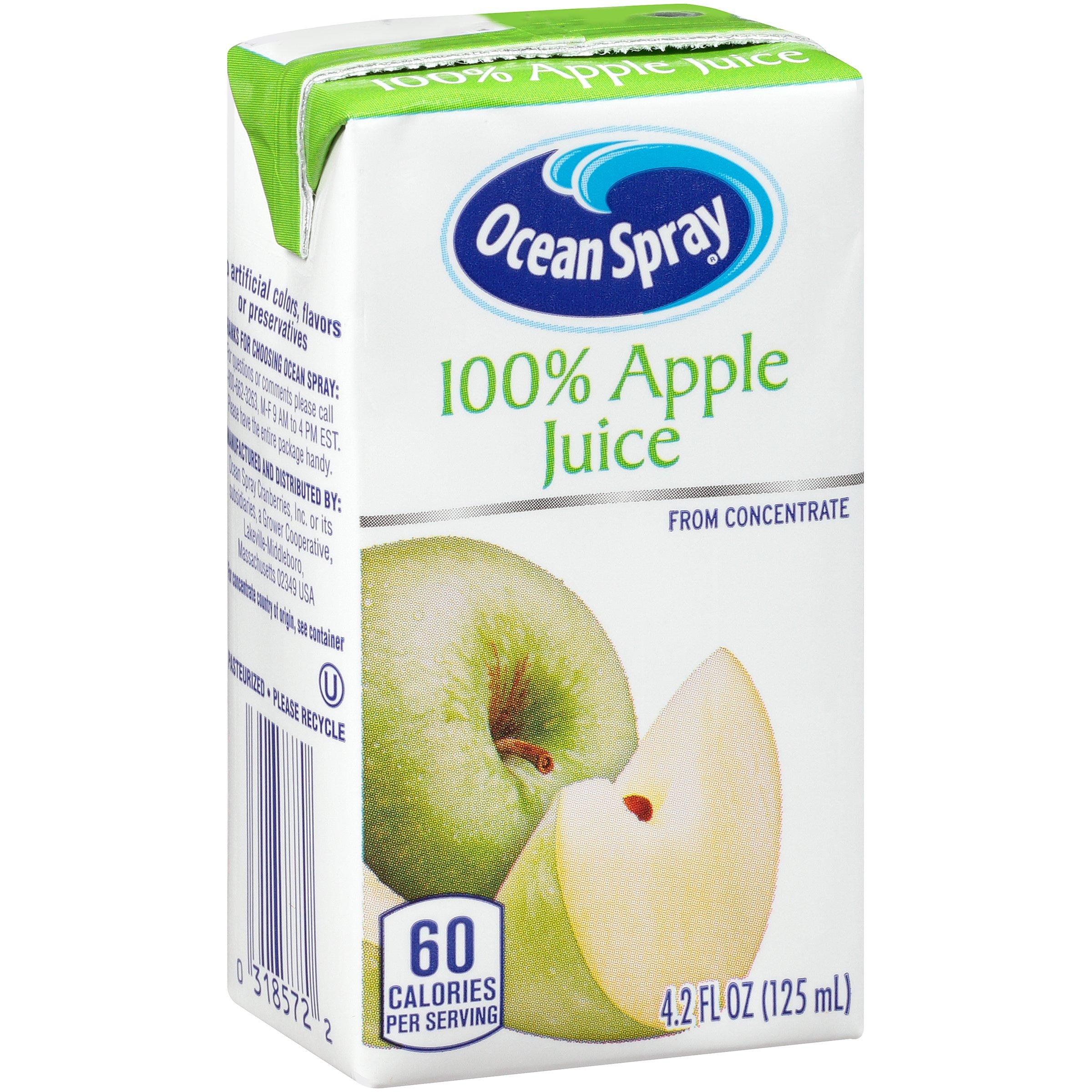 Ocean Spray 100 Apple Juice Drink, 4.2 Ounce Juice Boxes (Pack of 40