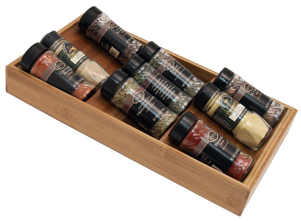 InDrawer Bamboo Spice Rack Spice Storage / Organization 846145017127