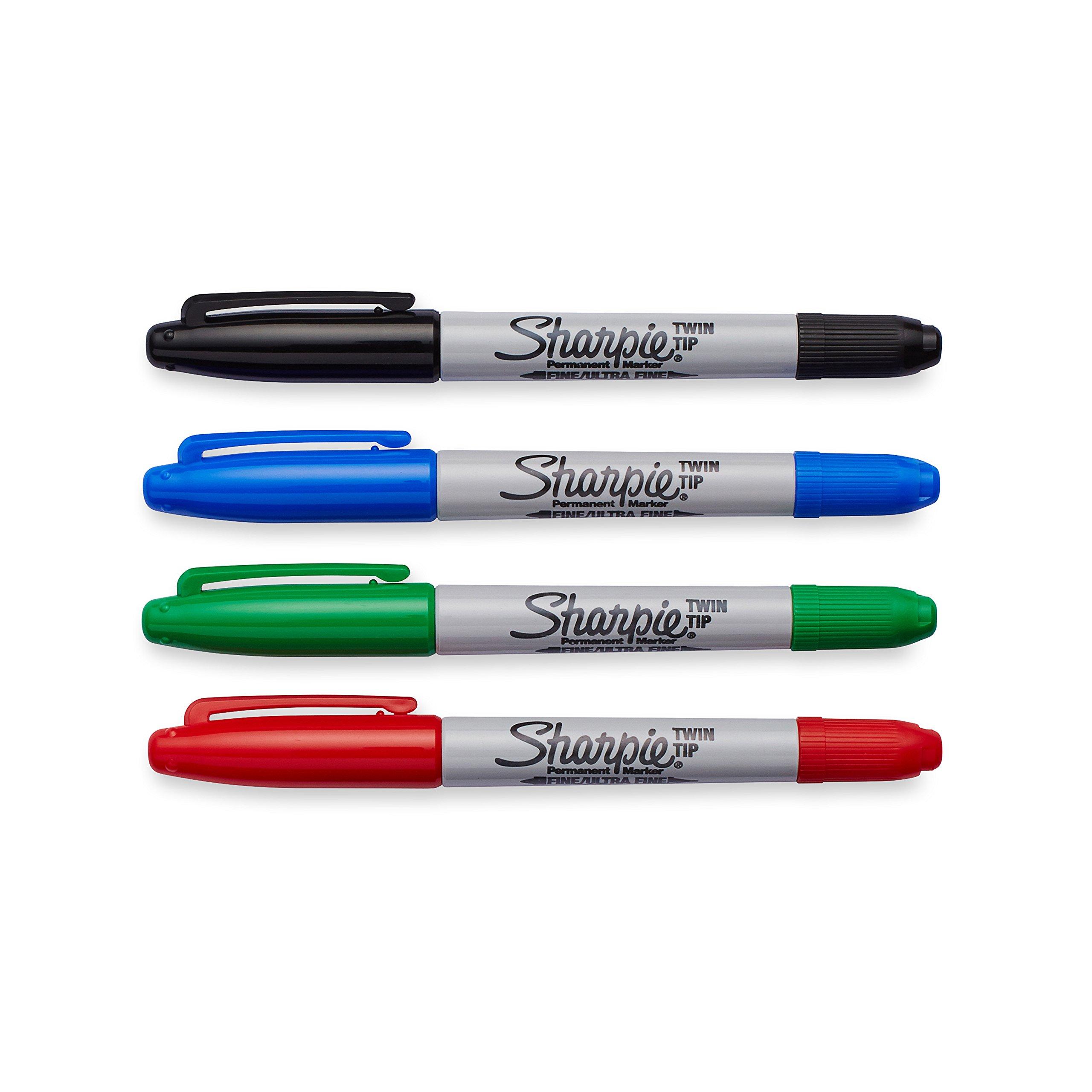 Sharpie 32174PP Twin Tip Permanent Markers, Fine and Ultra Fine