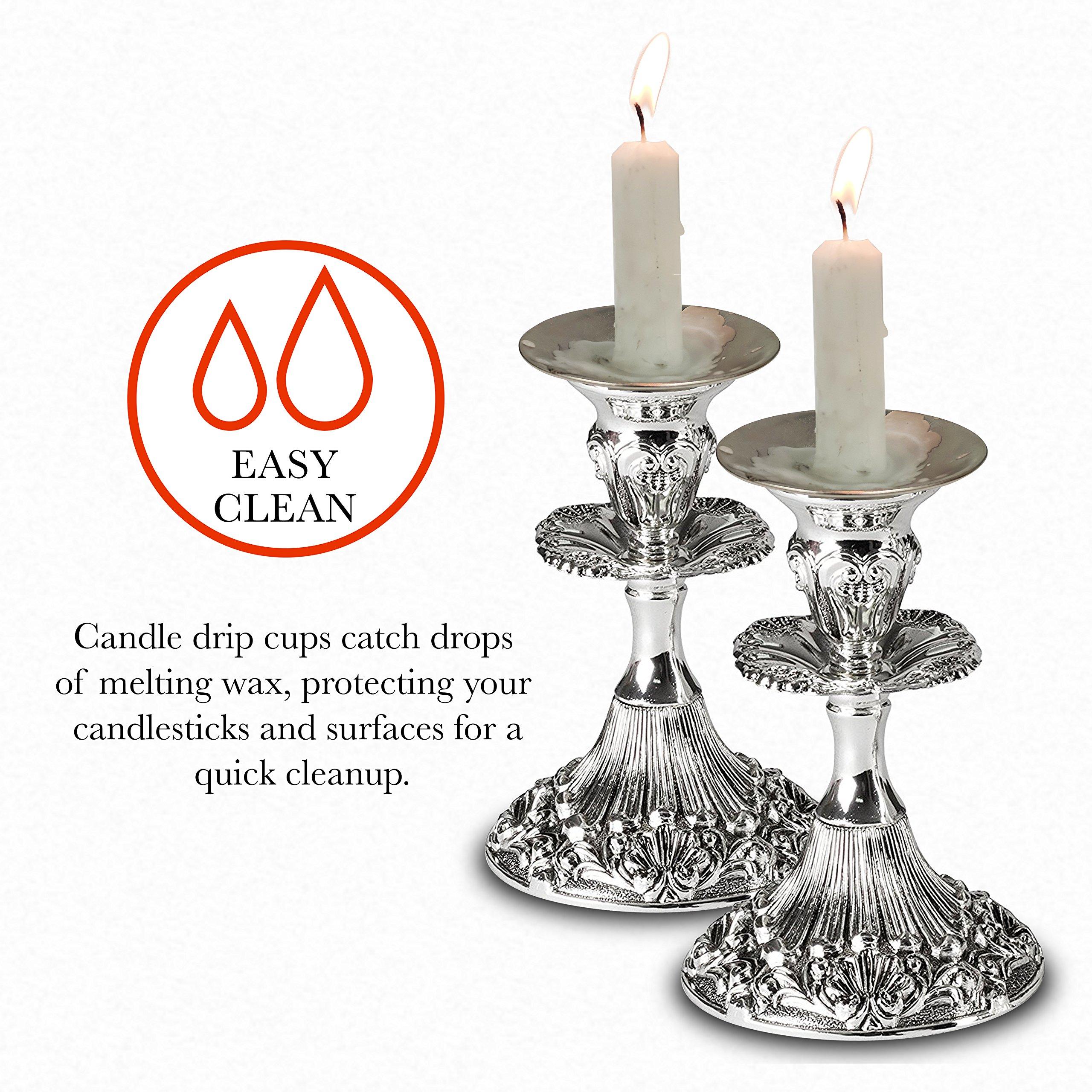 Ner Mitzvah Safety Metal Candle Holder Drip Cup, Silver 706132260502 eBay