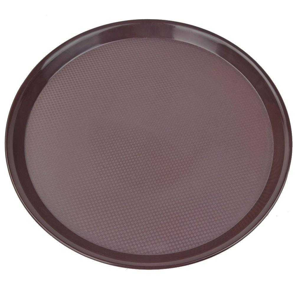 Ggbin Plastic Restaurant Trays, Brown Round Tray, Set of 4 742920722913