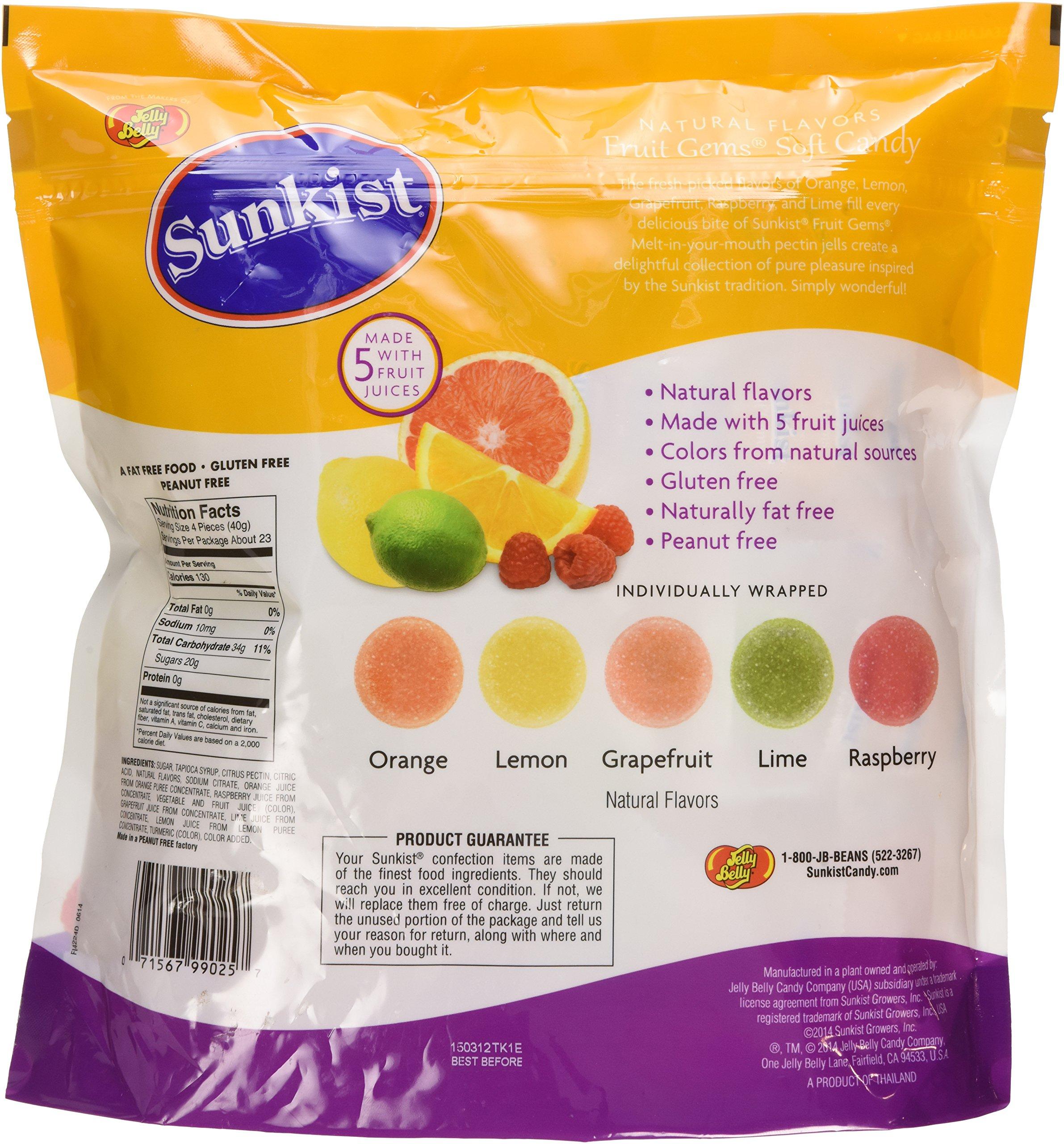 Sunkist IndividuallyWrapped Fruit Gems 32OZ 2 LB Pouch All Natural Ingredients for sale online