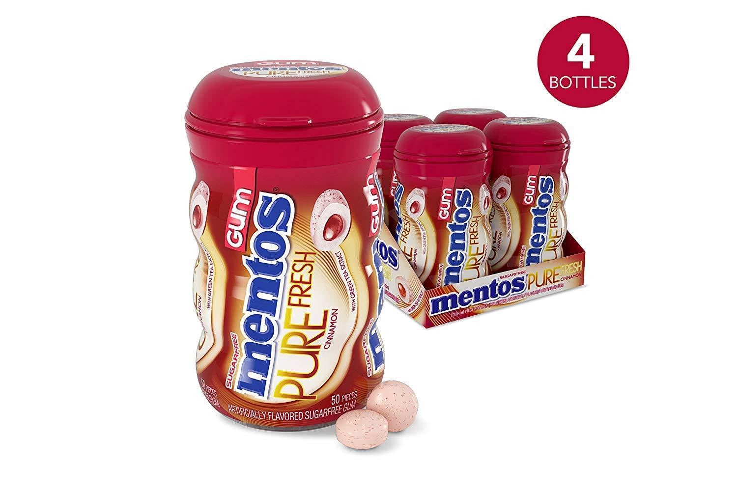 Mentos Pure Fresh SugarFree Chewing Gum with Xylitol, Cinnamon