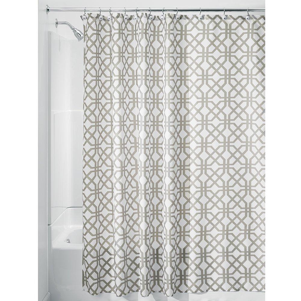 Idesign Trellis Fabric Shower Curtain Stall 54 X 78 Stone